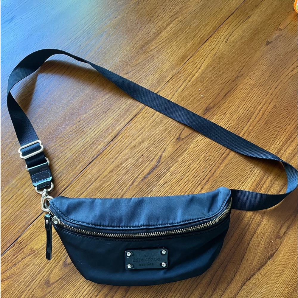 Kate Spade Belt Bag Black w/ Polka Dot Interior